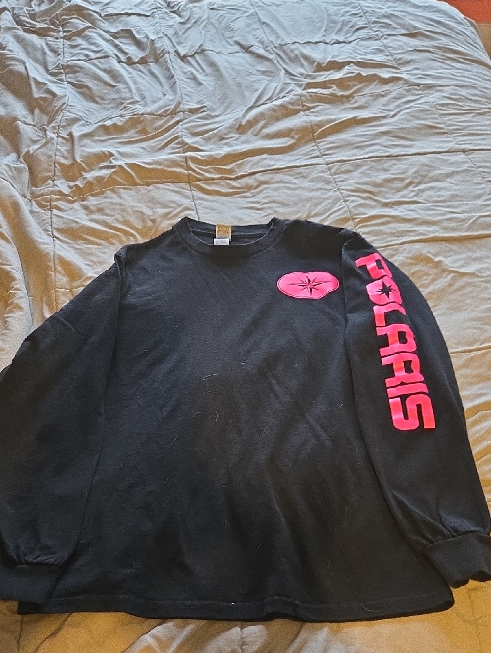 Polaris Long Sleeve Tee - Black with Pink Logo